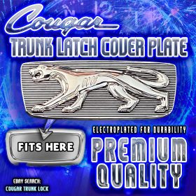 Cougar Trunk Latch Cover Emblem, Cougar Trunk Latch Emblem