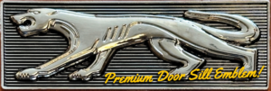 Premium Cougar Cat Door Sill Plate Emblems (includes Left & Right)