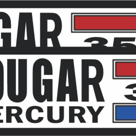 COUGAR Fender Badge Emblems for COUGAR 351, GT, BOSS, XR7, XR7G, ELIMINATOR, COBRA JET, Cougar Tri-Color Bar Emblems