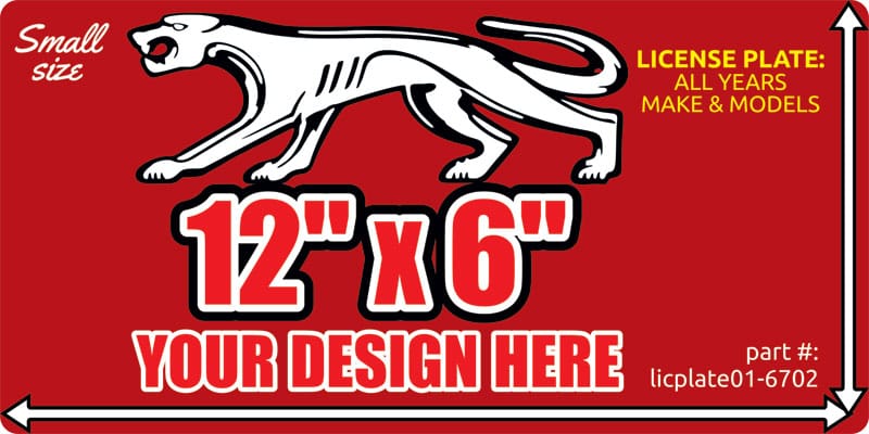 Metal Display Show Board Sign 12"x6" (licplate01-6702-license plate)